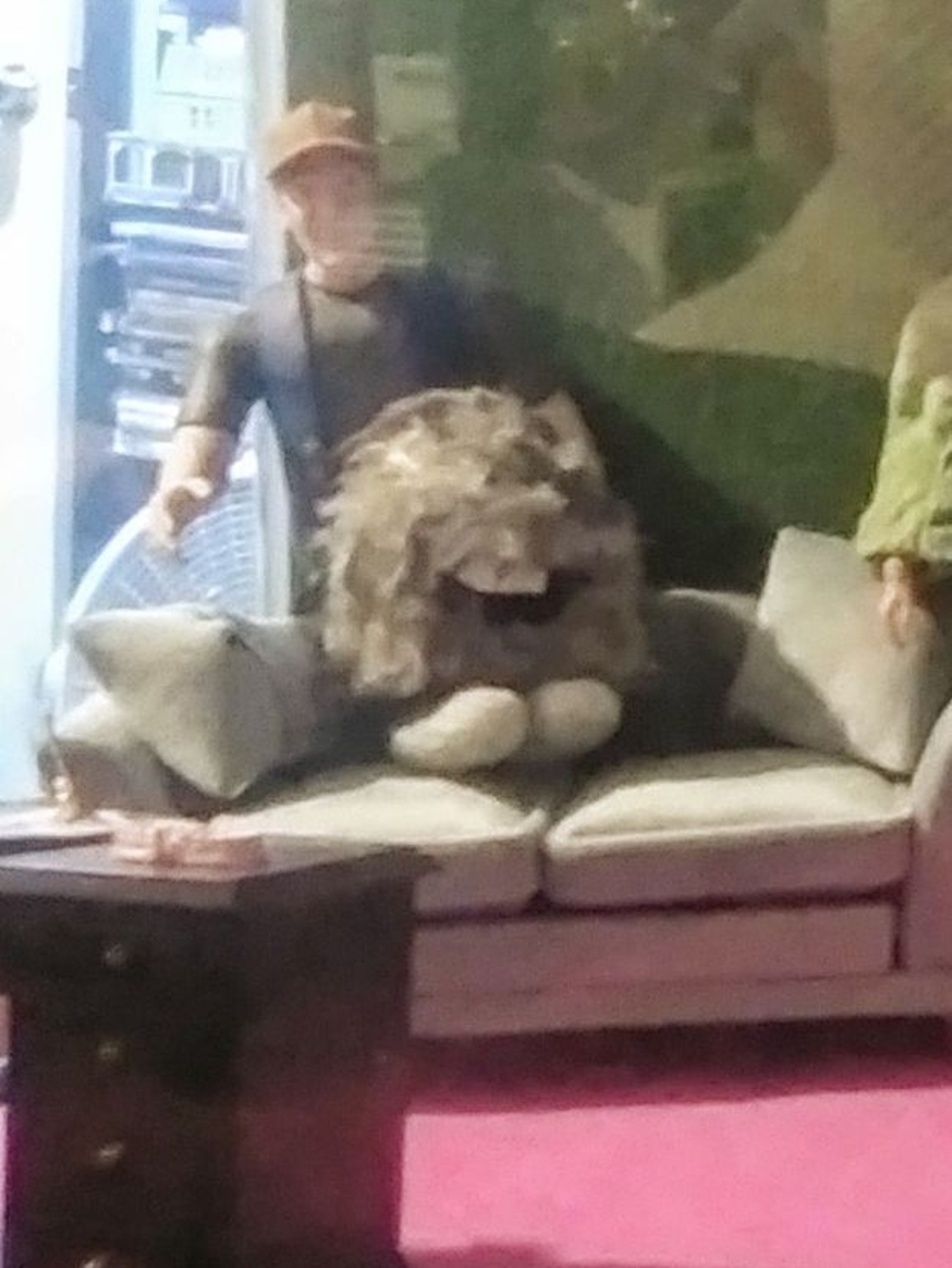Ooak Hey Vern It's Ernest With Dust Bunny And Couch